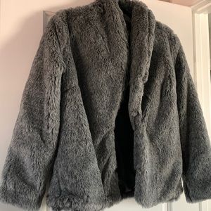 Faux fur jacket.